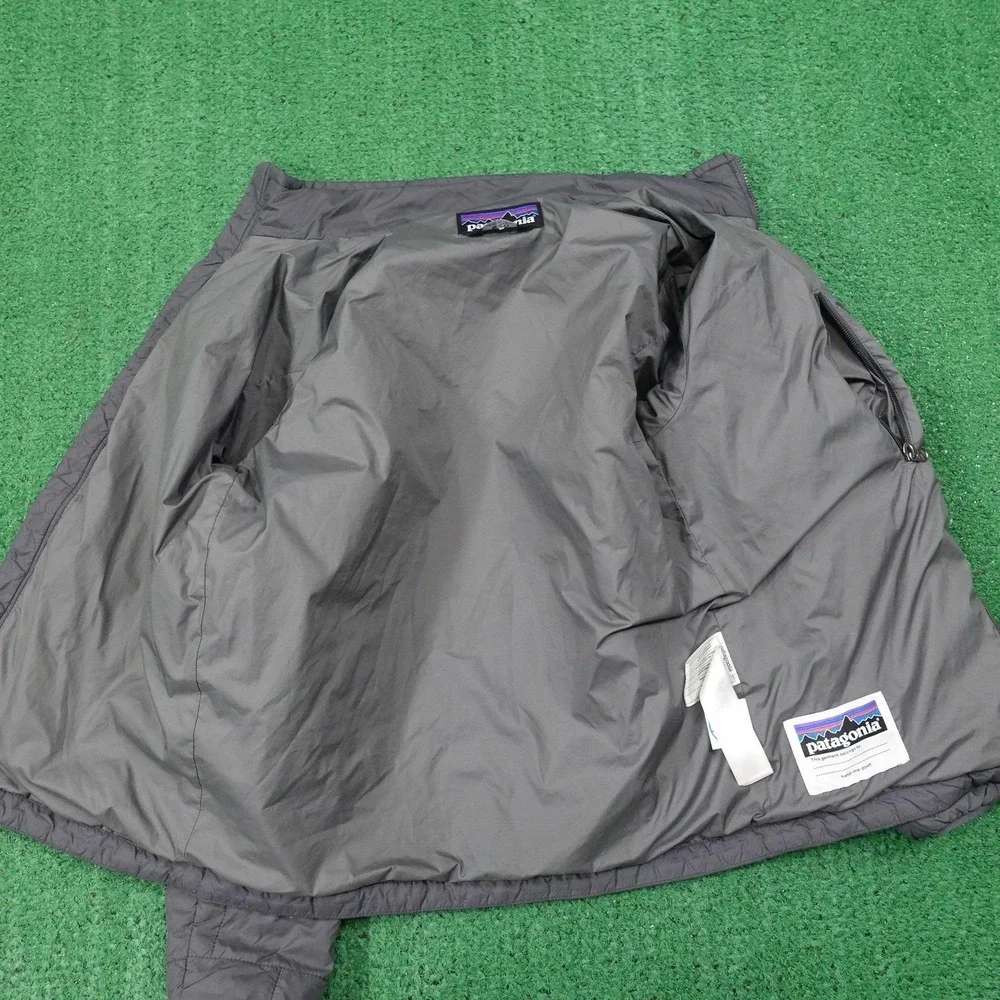 Patagonia Puffer Jacket Kids 10 Gray Insulated Full Zip Quilted Winter Coat